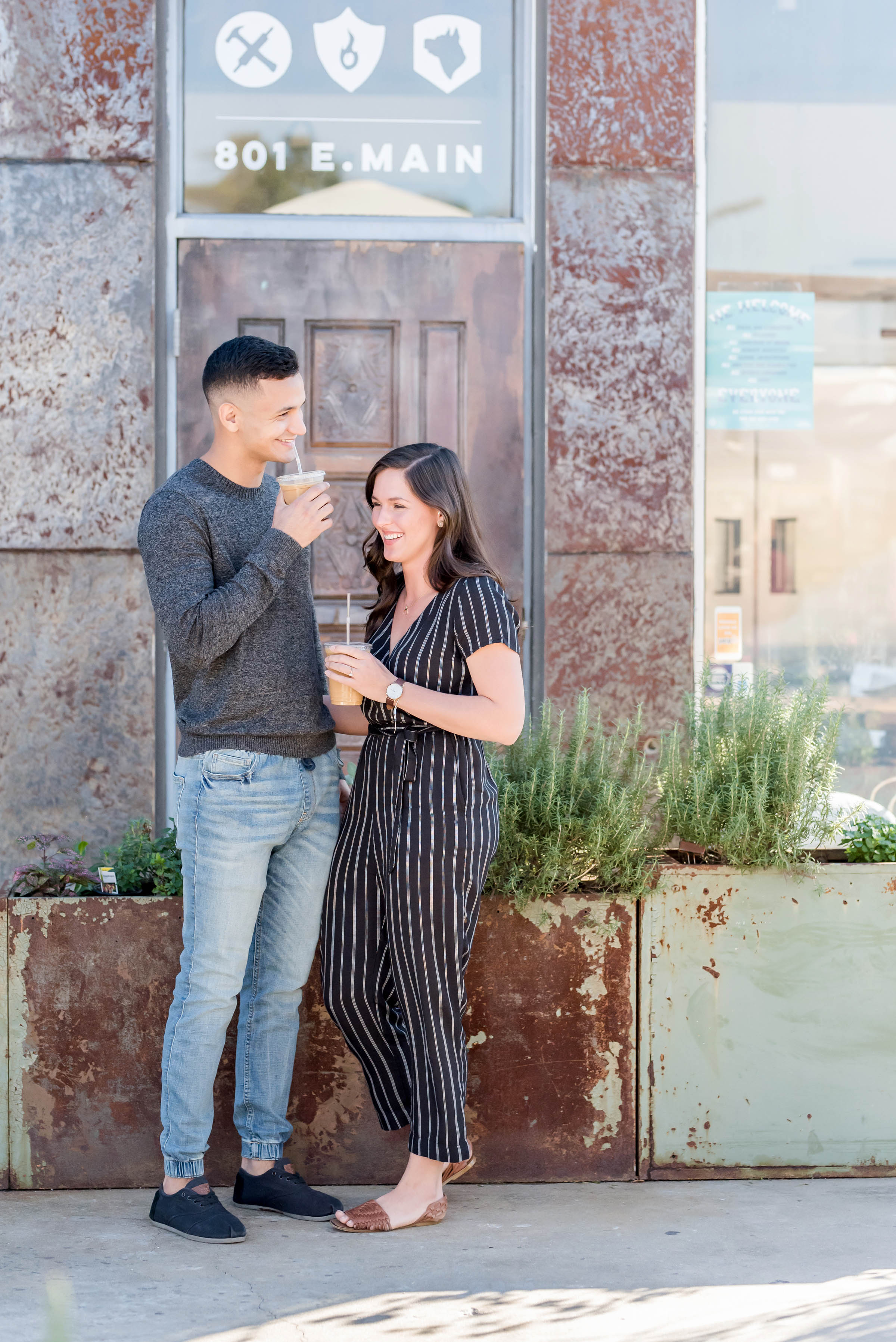 amanda and peter drinking ice coffee in lakeland